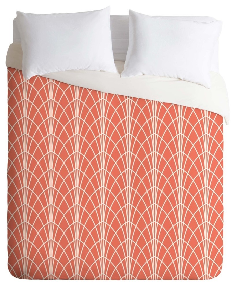 Deny Designs Heather Dutton Arcada Persimmon Duvet Cover - Lightweight