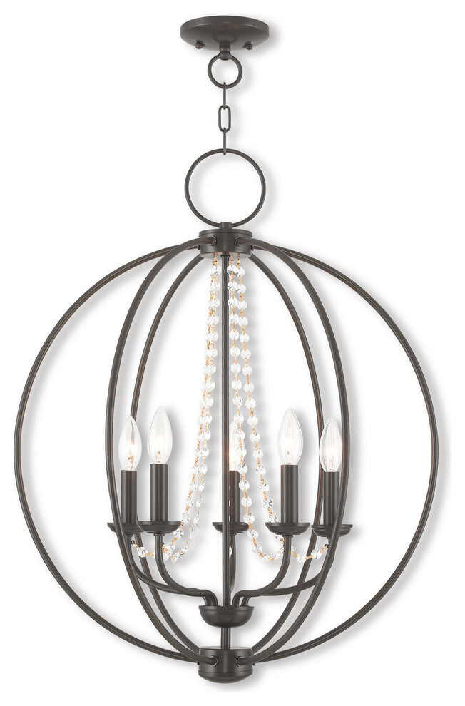 Arabella 5-Light Chandelier, English Bronze