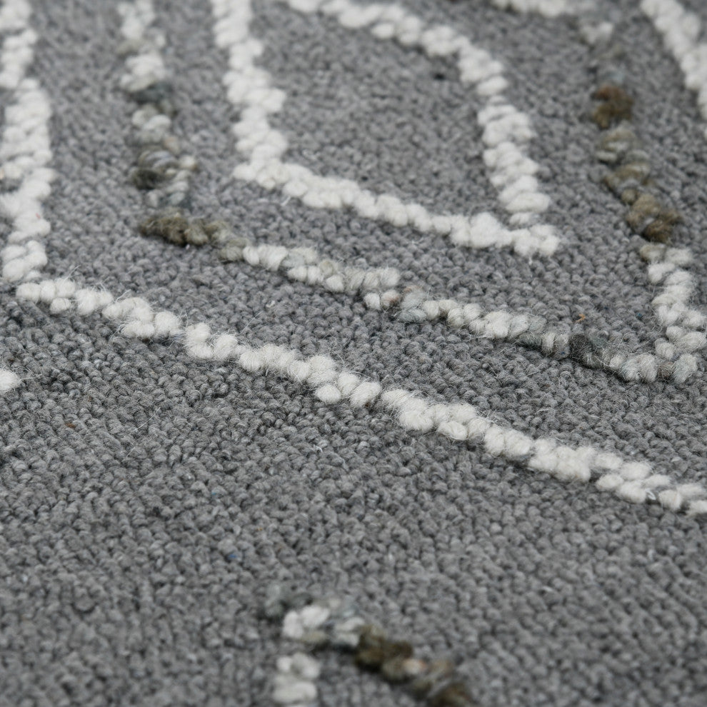 Berlin Tania Area Rug, Dark Gray, 8' x 10', Geometric