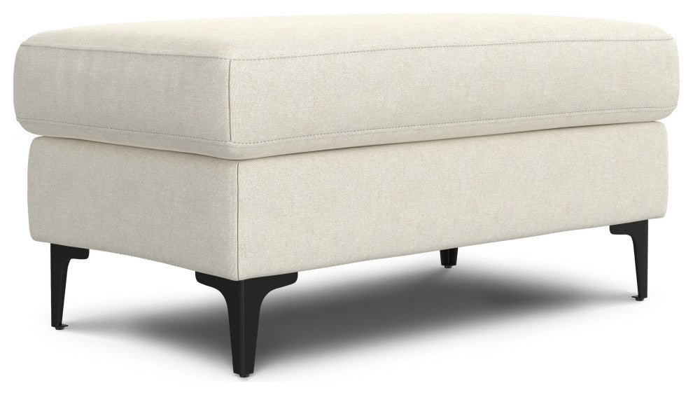 Ava Ottoman in Tightly Woven Performance Fabric , Assembled