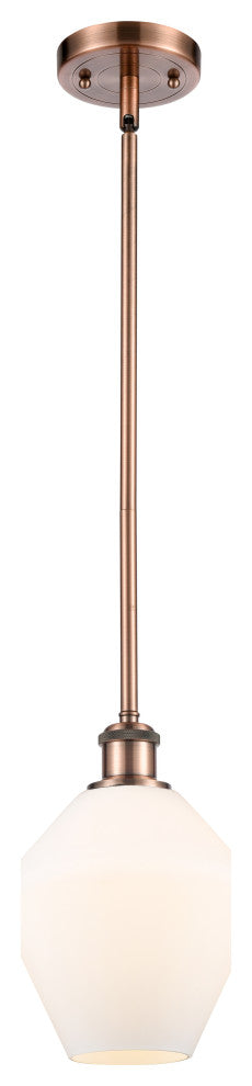 Innovations 516-1S-AC-G651-8 1-Light Mini Pendant, Antique Copper