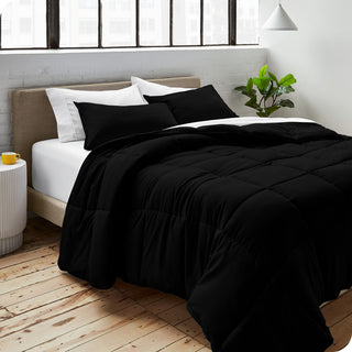 Bare Home Down Alternative Comforter Set, Black, King/Cal King