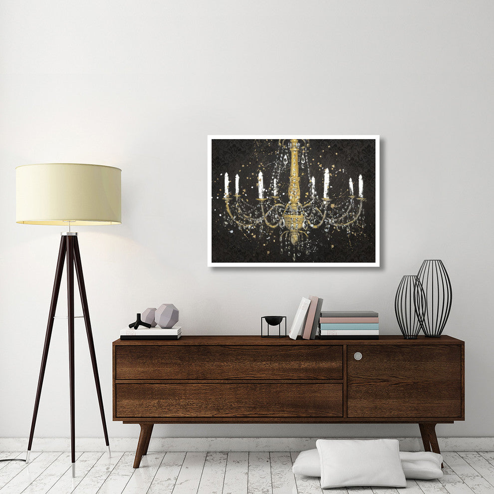 "Grand Chandelier Black I v2" Digital Paper Print by James Wiens, 42"x32"