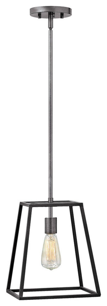 Hinkley Fulton Large Open Frame Pendant, Aged Zinc