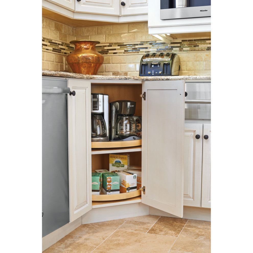 Wood Full Circle Lazy Susans for Corner Base Cabinets With Swivel, 32"