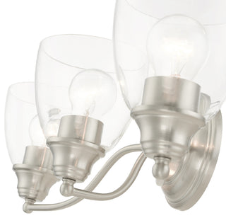 Brushed Nickel Transitional, Colonial, Vanity Sconce