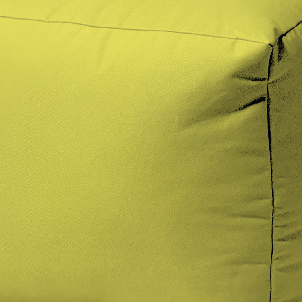 17  Cool Dark Mustard Yellow Solid Color Indoor Outdoor Pouf Ottoman