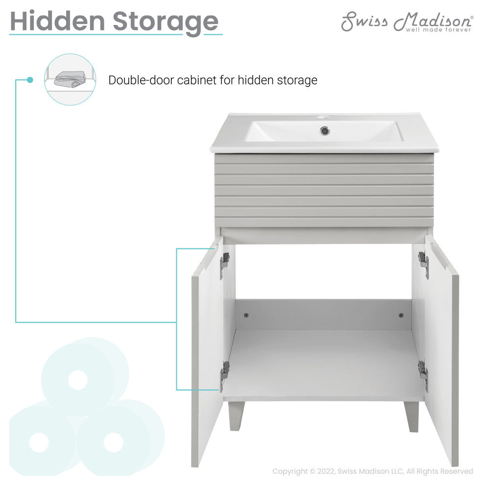 Bernay 24" Bathroom Vanity, Shell