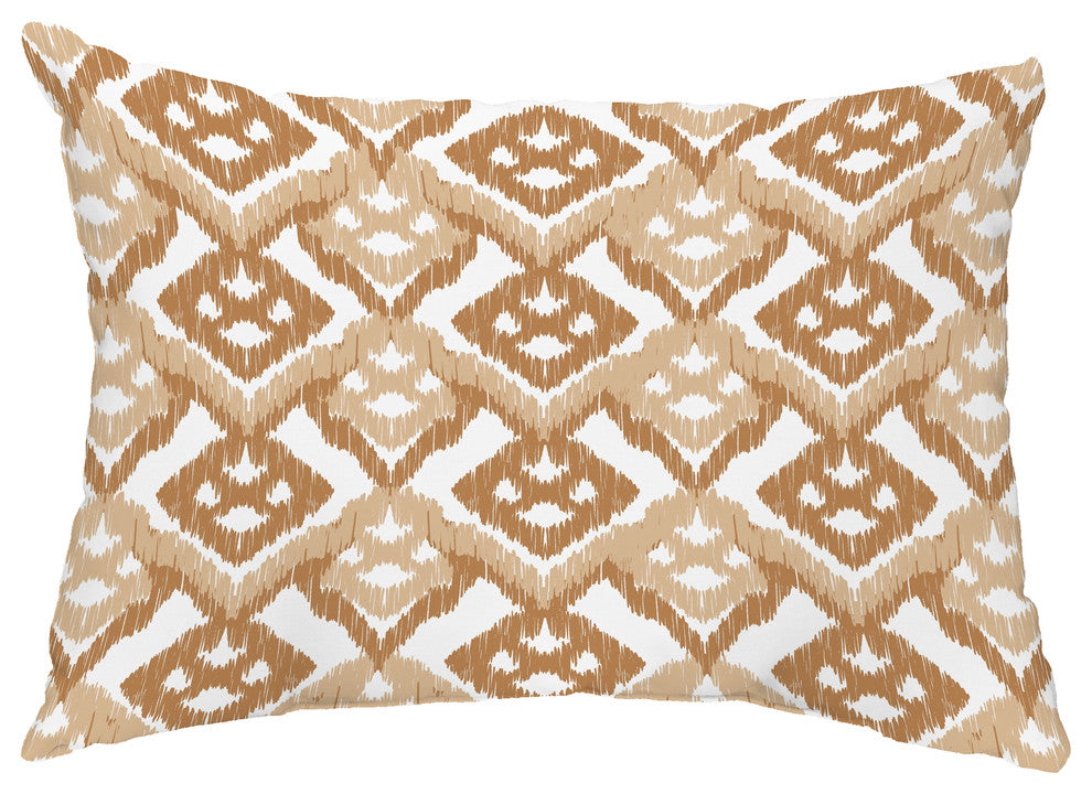 Hipster 14"x20" Decorative Abstract Outdoor Throw Pillow, Taupe or Beige