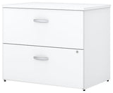Easy Office 2 Drawer Lateral File Cabinet in Pure White - Engineered Wood