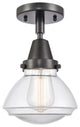 Innovations 447-1C-BK-G322-LED Olean 1 Light 6.75" Flush Mount, Matte Black