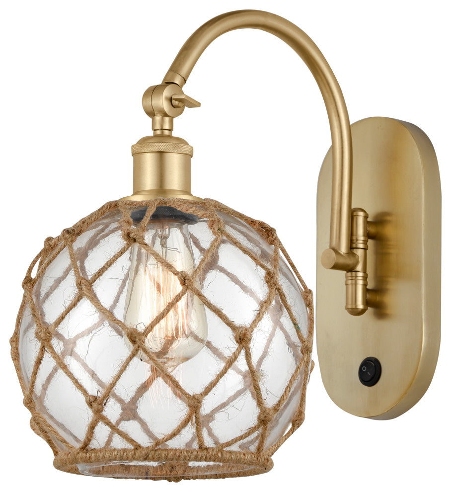 Innovations 518-1W-SG-G122-8RB-LED 1 Light Sconce, Satin Gold