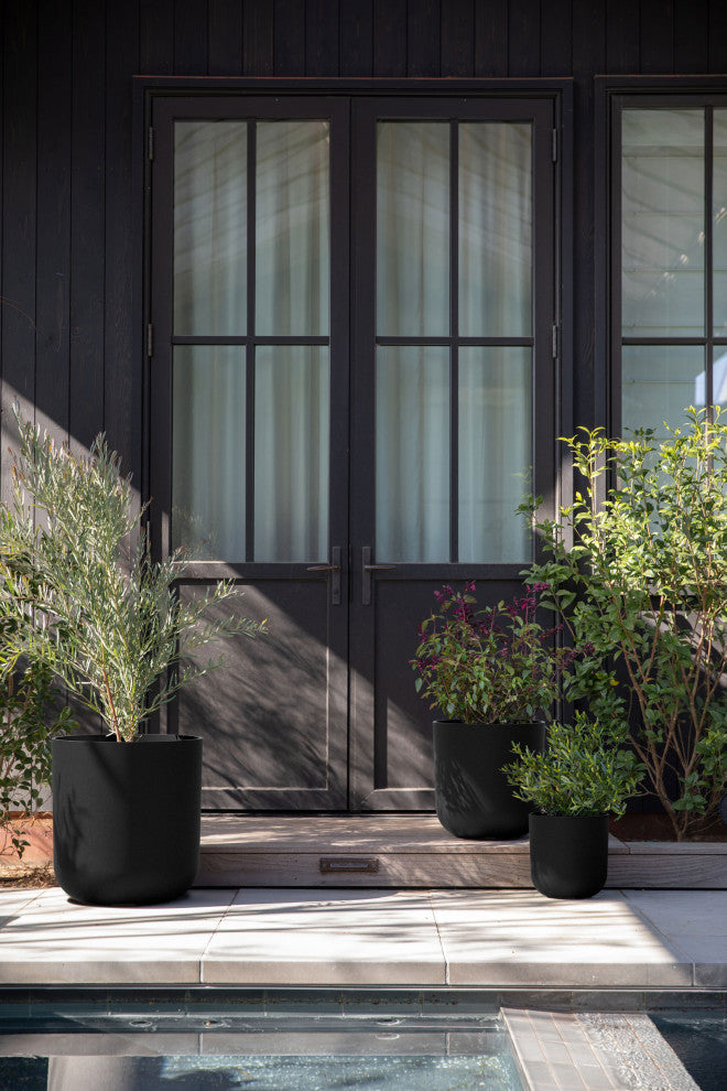 Veradek Mason Series Kona Planter Set of 3 Cluster, Black