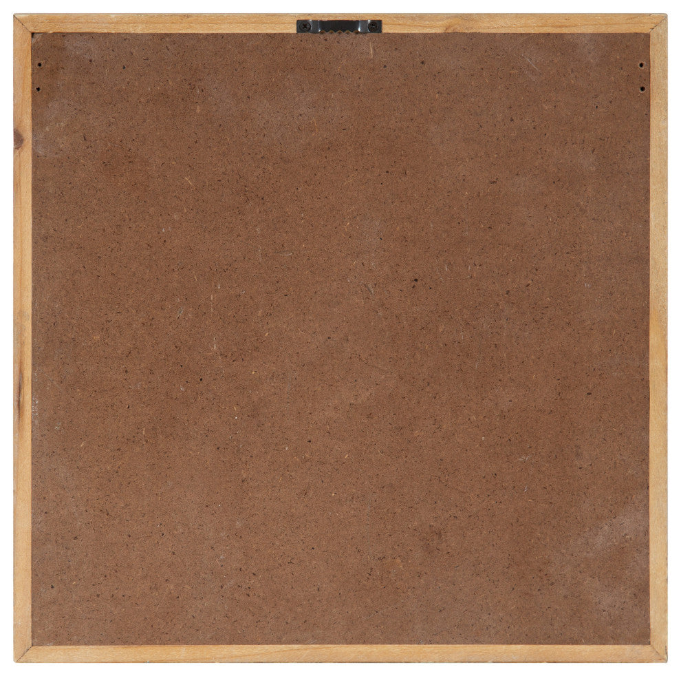 Yadirah Wall Art Set, Rustic Brown/White, 4 Piece, 12"x12"