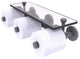 Prestige Skyline 3-Roll Toilet Paper Holder with Glass Shelf, Matte Gray