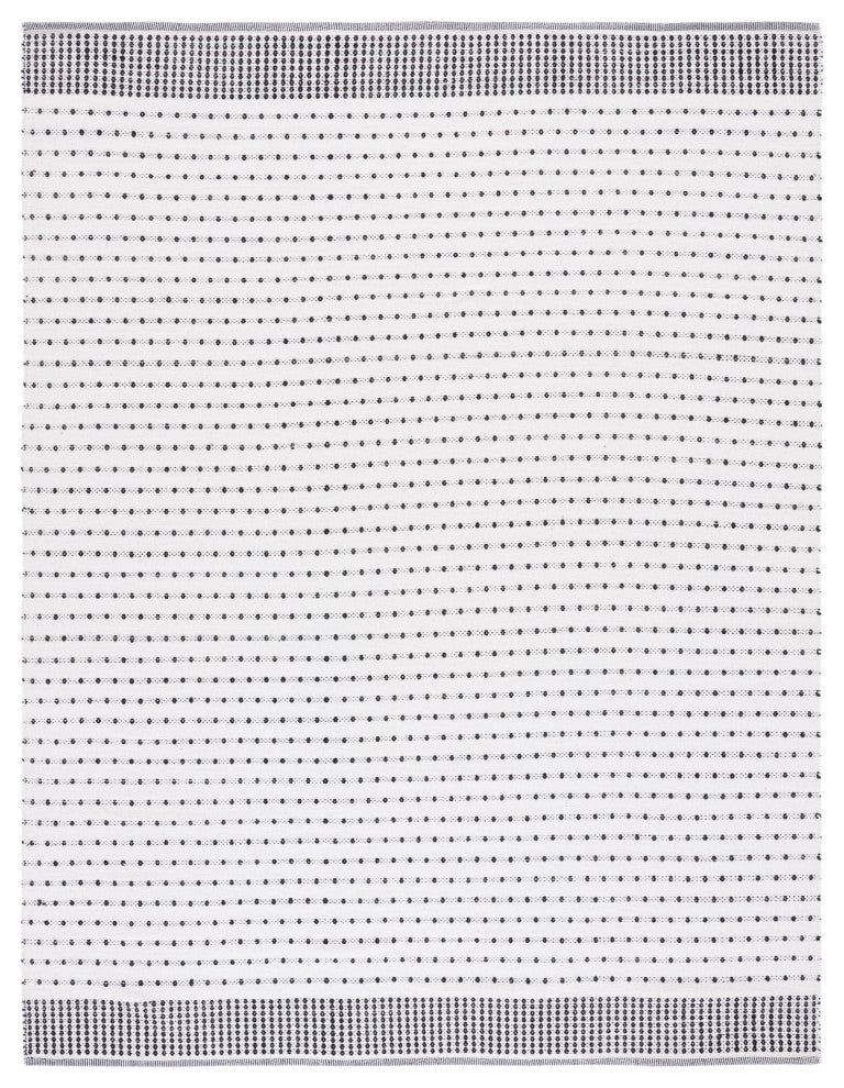 Safavieh Montauk Collection MTK714Z Rug, Black/Ivory, 4' x 6'