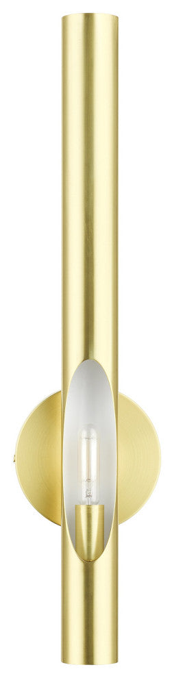 Satin Brass Contemporary, Minimal, Industrial, Urban, Sleek Single Sconce