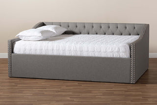 Elianna Fabric Upholstered Daybed, Light Gray, Full