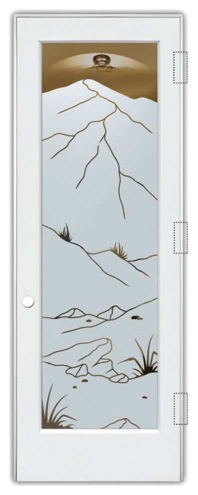 Interior Prehung Door or Interior Slab Door - Mountains Foliage - Primed -...