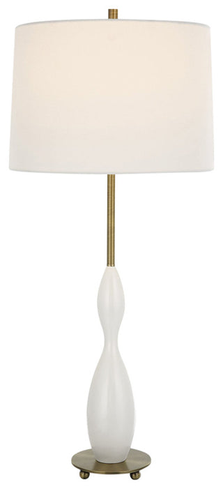 Uttermost Annora Glossy White Table Lamp