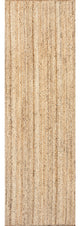 Nuloom Rigo Hand Woven Farmhouse Jute Area Rug, Natural 2'6"x12'