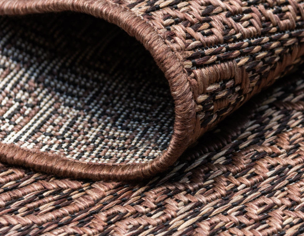 Rug Unique Loom Outdoor Modern Brown Rectangular 2' 2 x 3' 0
