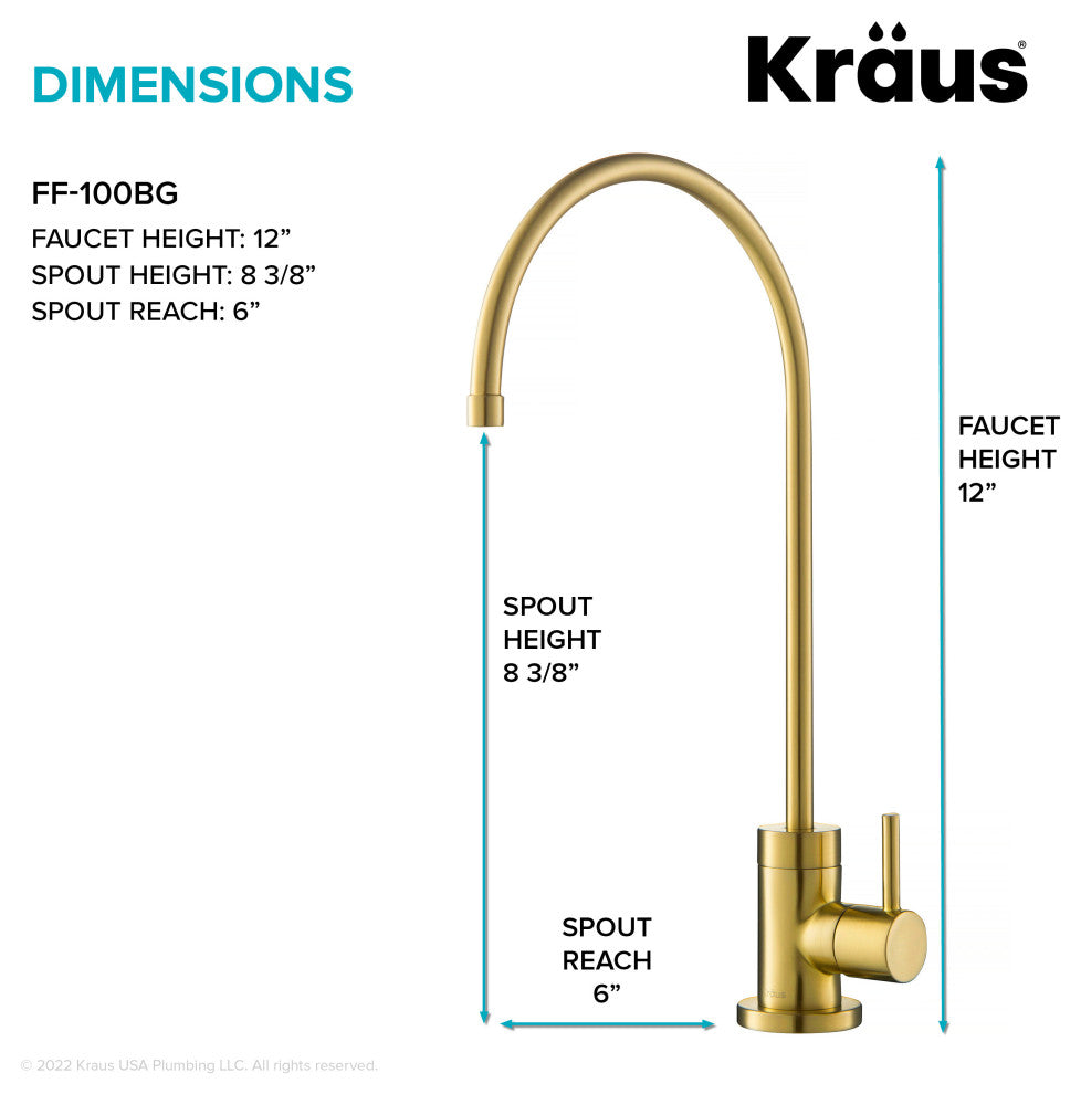 KRAUS Purita 2-Stage Filtration System w/ Drinking Water Filter Faucet BB