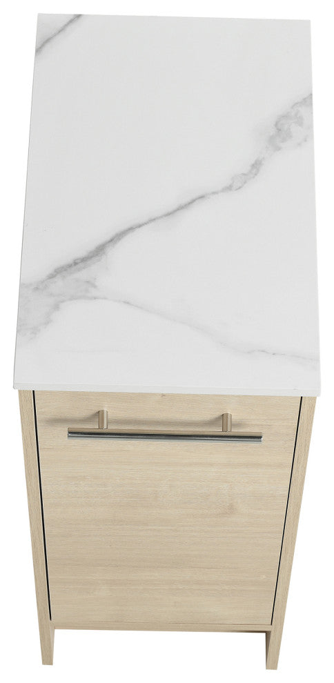 12 inch Plywood Freestanding Bathroom Vanity Set with Shelf and Slate Top