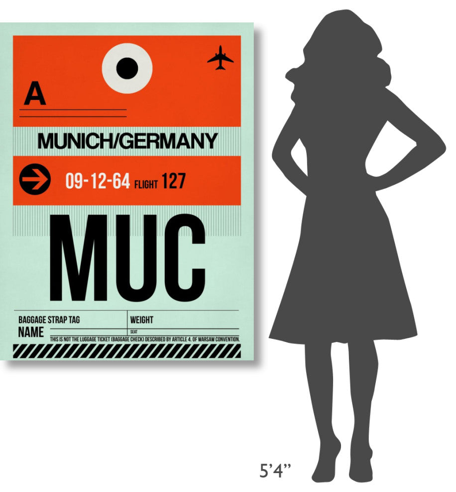 "MUC Munich Luggage Tag 2" Fine Art Print