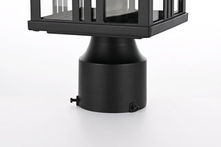 Home Living 15" Outdoor Post light, Black