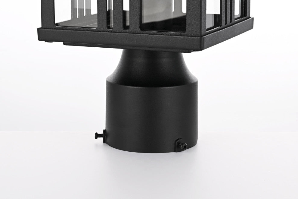 Home Living 15" Outdoor Post light, Black