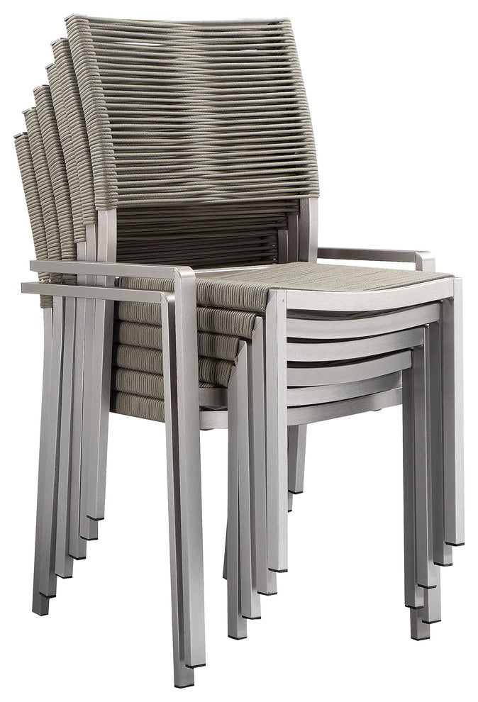 Bella 7-Piece Dining Table With Extension Table, Gray