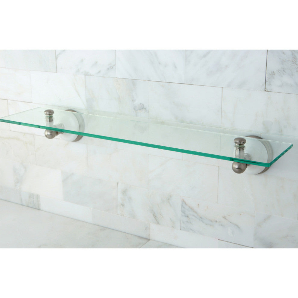 Kingston Brass Glass Shelf, Brushed Nickel