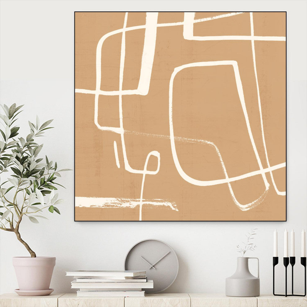 "Wayfinder II" Framed Canvas by Giant Art 30"x30"