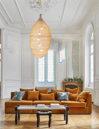Gold Chain Basket Chandelier