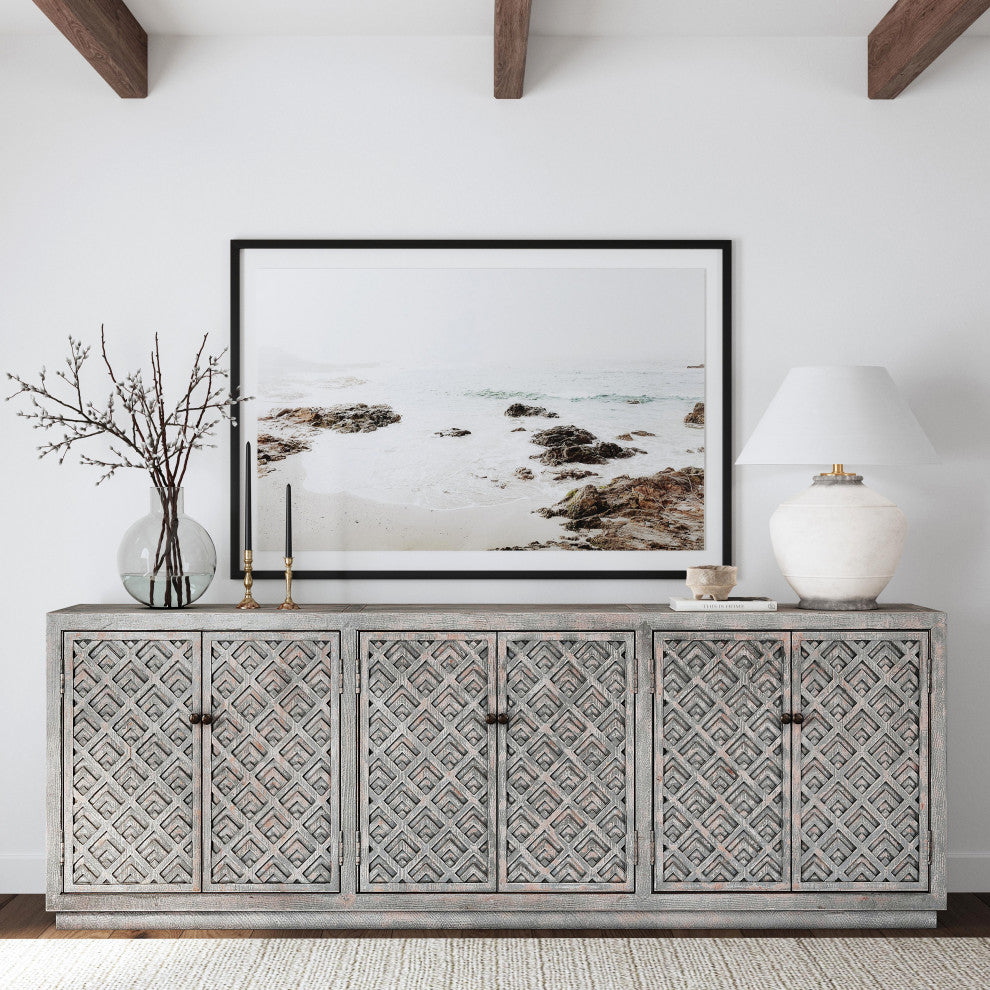 Jonas 6-Door Sideboard Antique Blue by Kosas Home