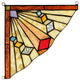CHLOE Lighting ORCHID Mission Tiffany-glass Window Panel 8"