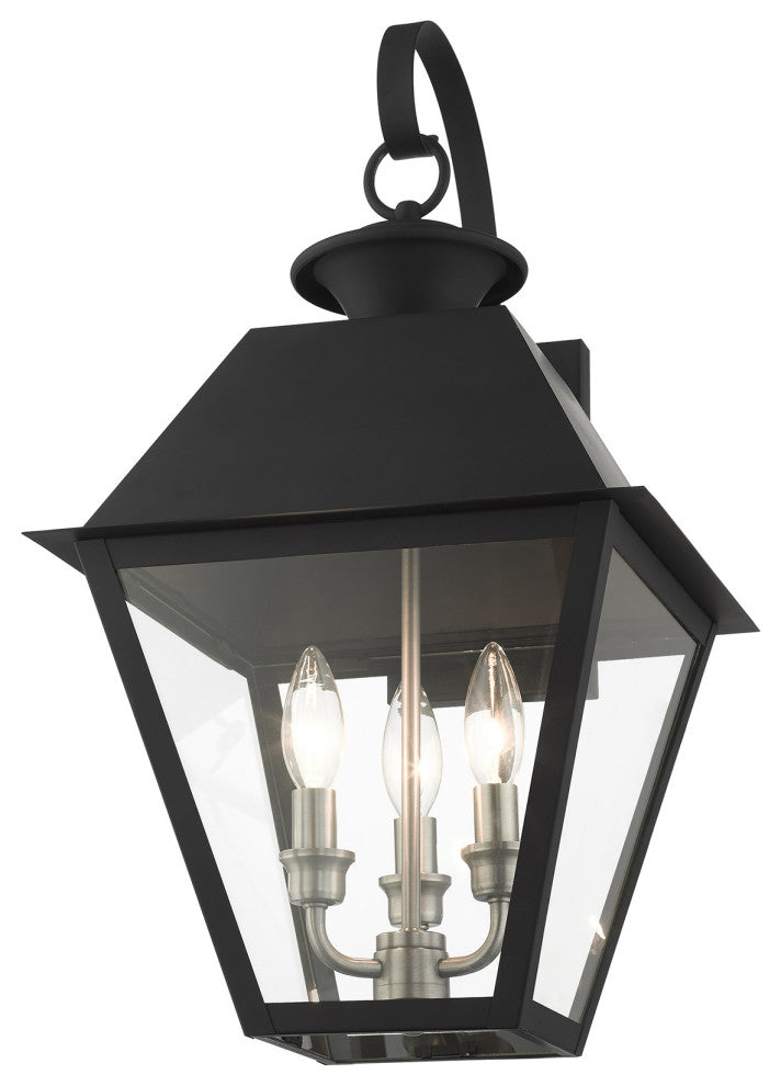 Black Classic, Colonial, Historical, Timeless Outdoor Wall Lantern