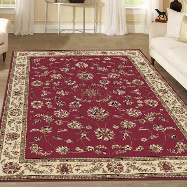 Radici 1596/1332/RED Como 7'9x11' Indoor Rectangular Area Rug