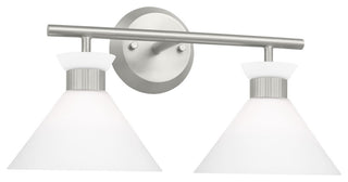 Belcarra 2 Light Bath, Brushed Steel