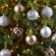 Holiday Shatterproof 40 Count Xmas Tree Ornament Box Set, 80mm W/ Re-Useable Box