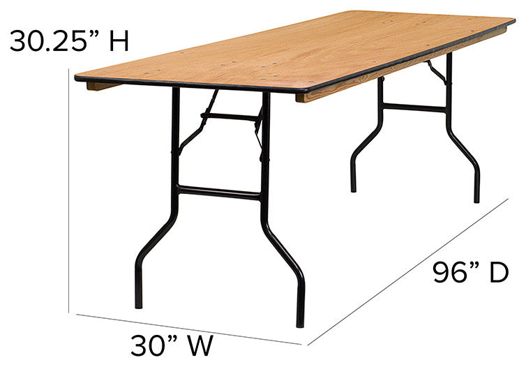 30x96 Wood Fold Table