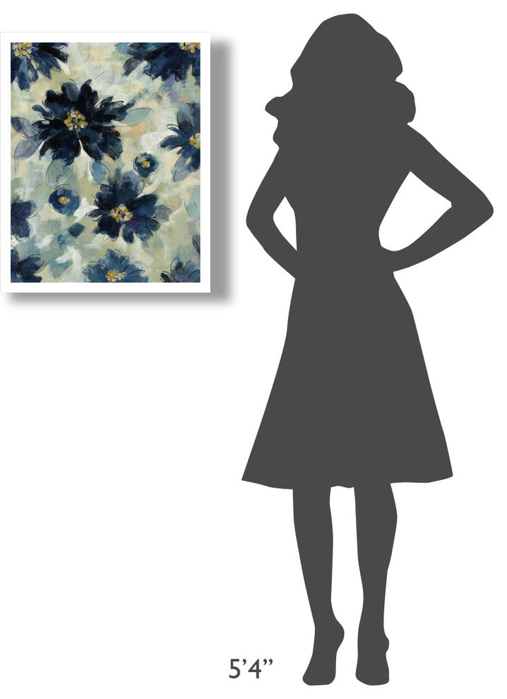 "Inky Floral II" Digital Paper Print by Silvia Vassileva, 22"x26"