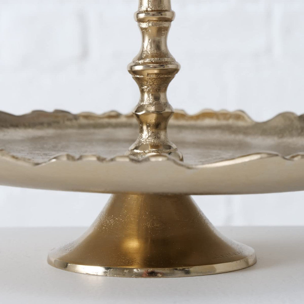 Grand Hotel 2 Tier Tray Round Stand, 11.75 Inches Tall