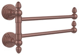 Waverly Place 2 Swing Arm Towel Rail, Antique Copper
