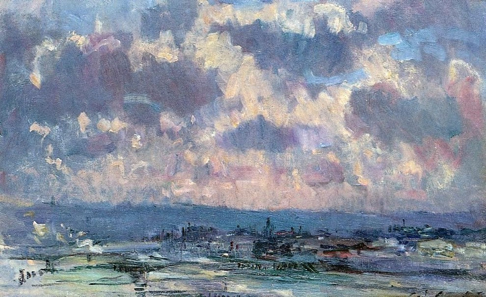 Albert Lebourg The Seine and the Faubourt Saint-Server Sky Study Wrapped Canvas