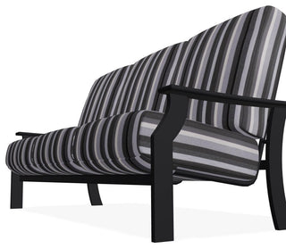 St. Catherine Deep Seat 3-Seat Outdoor Sofa, Sensory Granite/Black