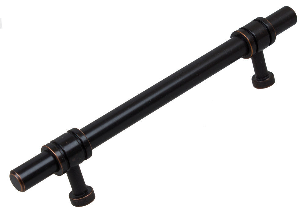 5" Center Steel Barrel Ring Cabinet Bar Pull, Set of 3, Oil Rubbed Bronze