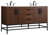 Home Living 22" Modern Walnut-Light Bathroom Vanity