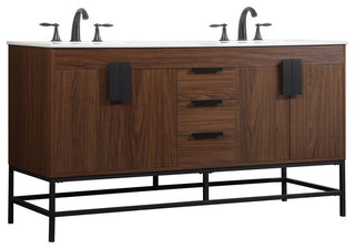 Home Living 22" Modern Walnut-Light Bathroom Vanity